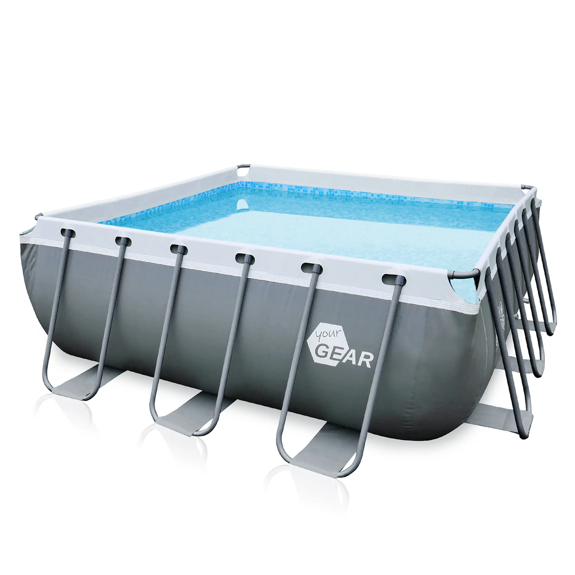 your GEAR Familien Pool 3x3x1m Stahlrahmenbecken Gartenpool Stahlrohrbecken Schwimmbad Planschbecken
