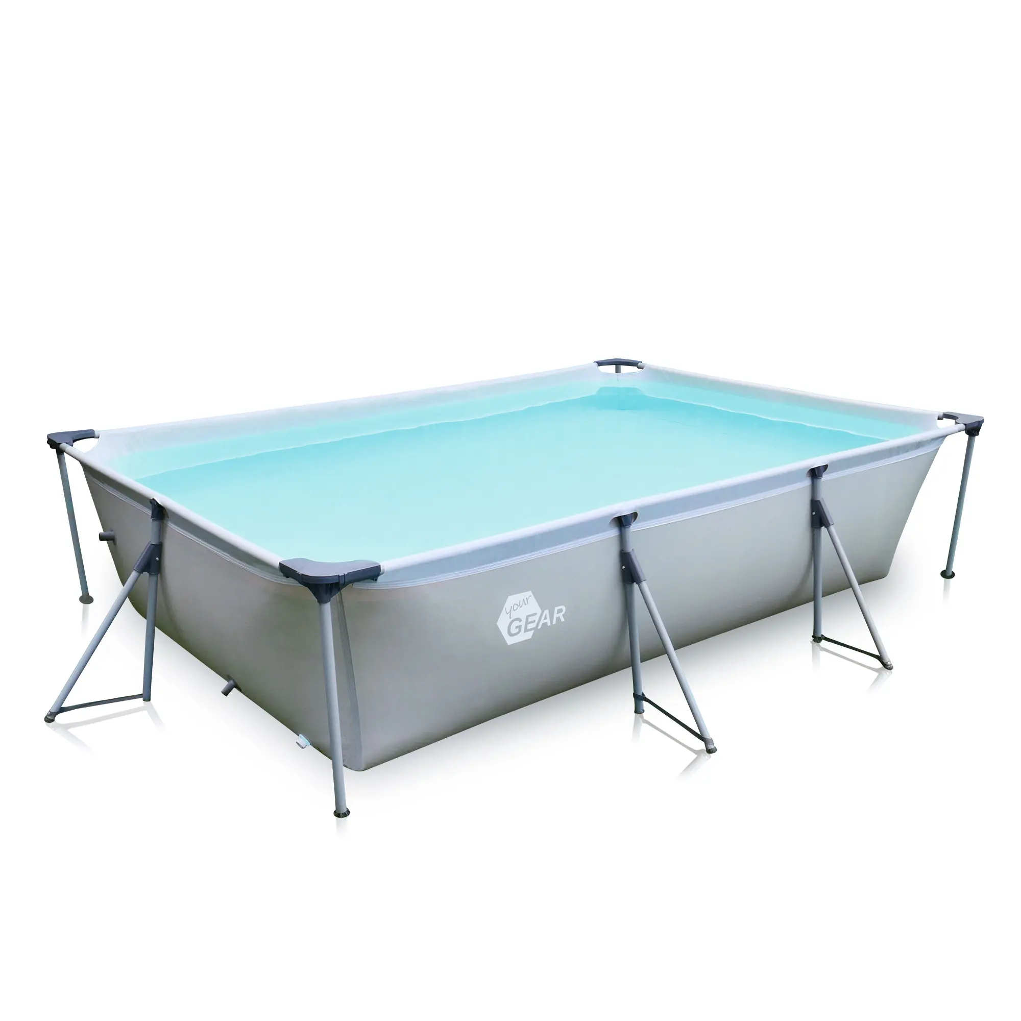 yourGEAR Familien Pool 3x2x0,7m Stahlrahmenbecken Gartenpool Schwimmbecken Schwimmbad Planschbecken
