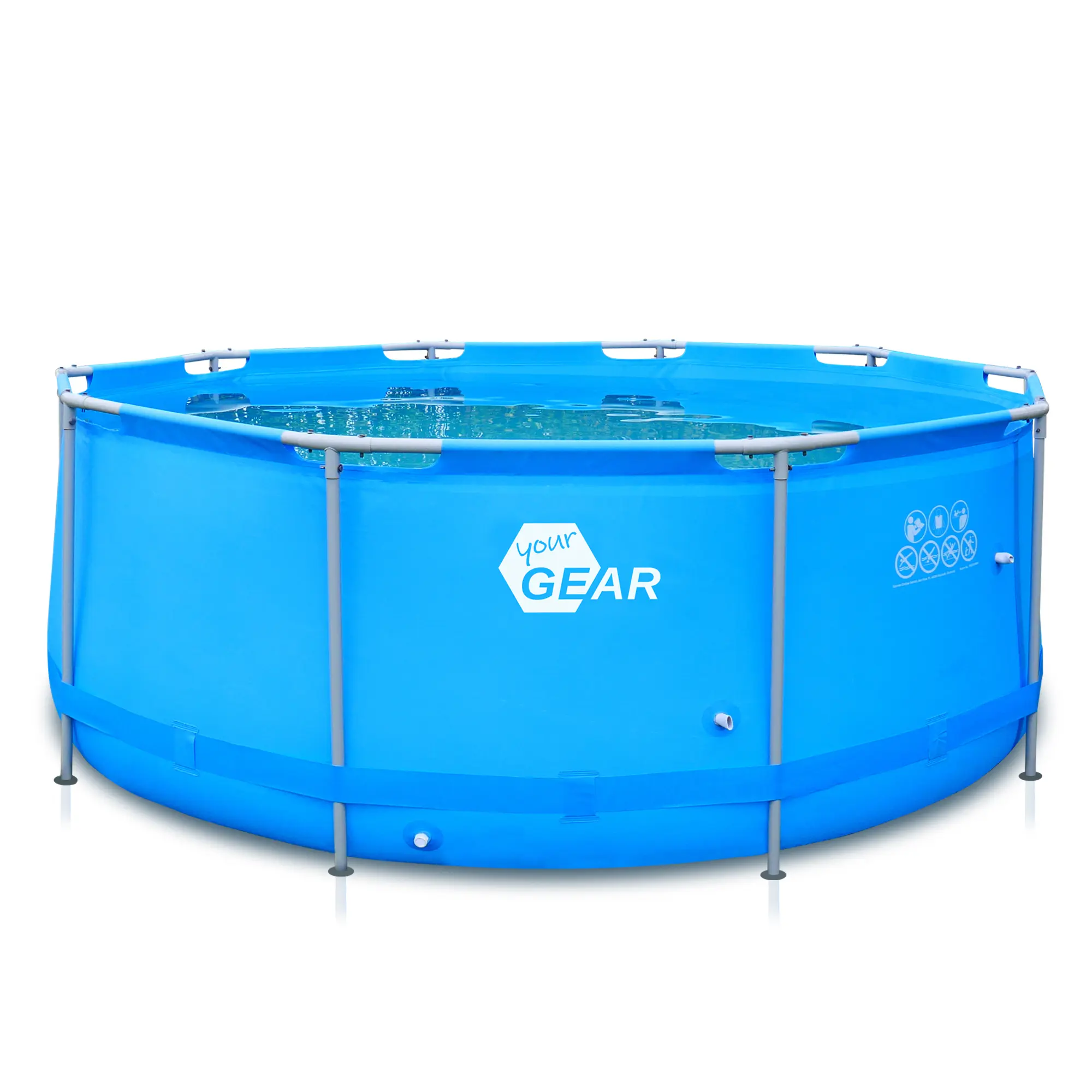 your GEAR Familien Pool Ø 366 x 122cm Stahlrahmenbecken Gartenpool Schwimmbecken Schwimmbad