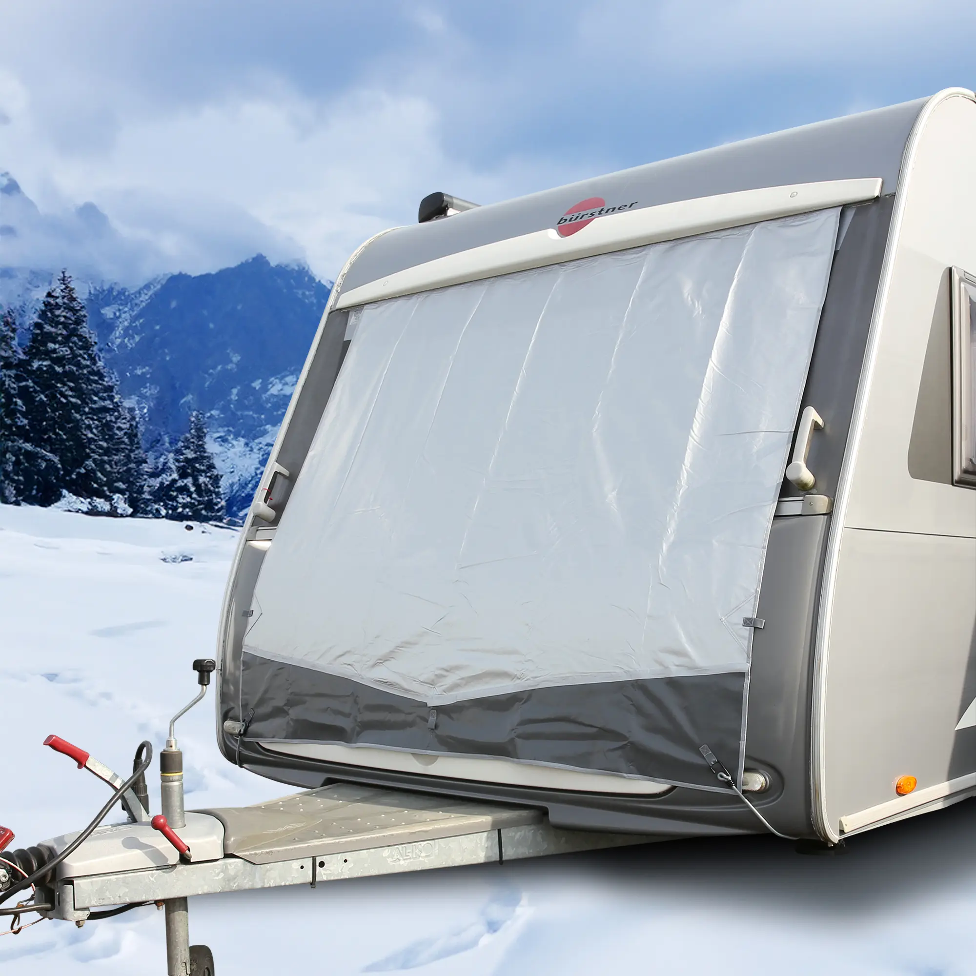 your GEAR Caravan Bugschutzplane Thermo 165 x 160 cm -  Wohnwagen Schutzplane für Front und Heck